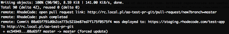 RhodeCode integrations