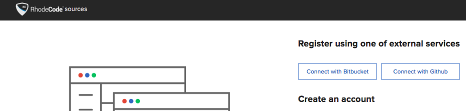 social auth buttons on top