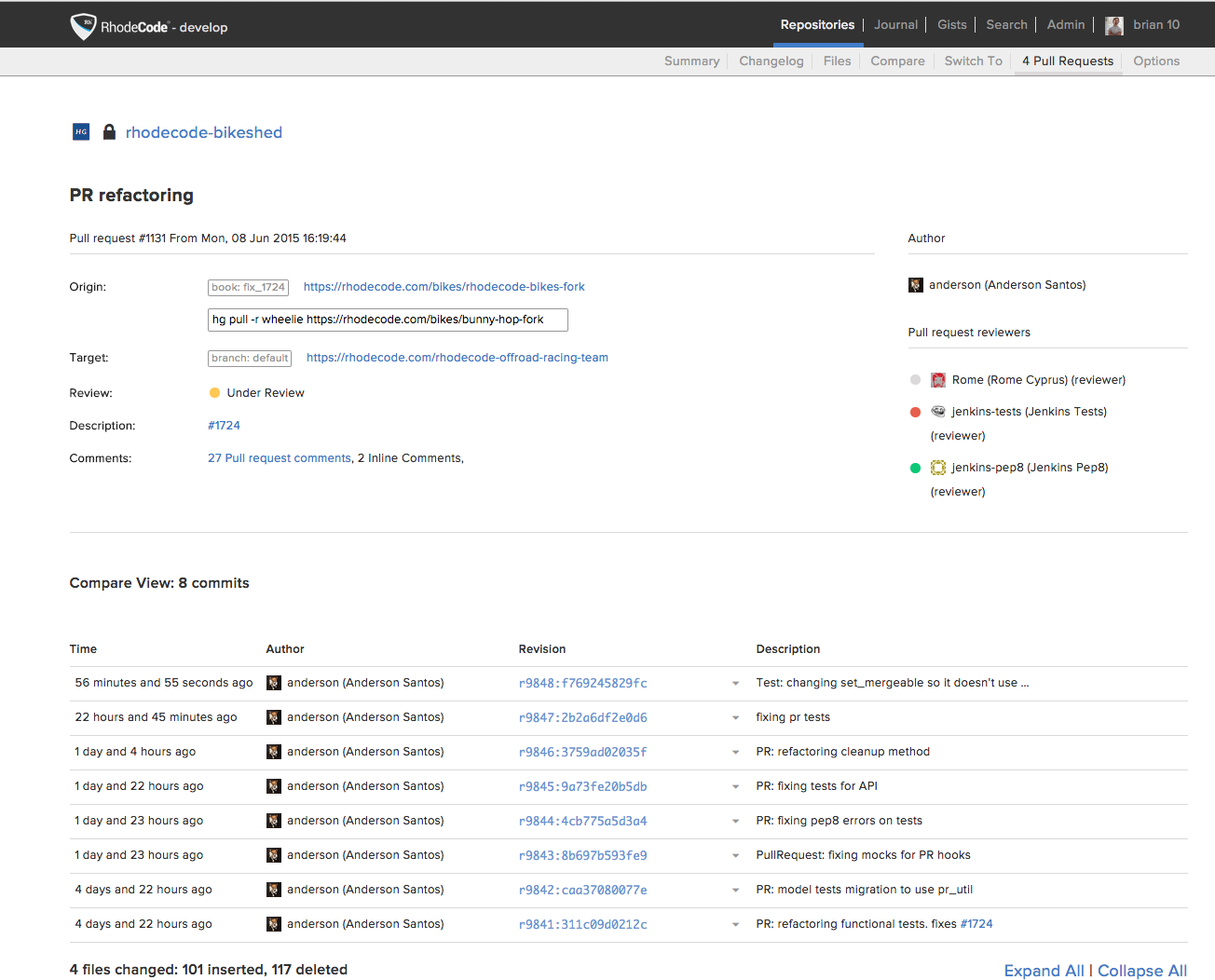 RhodeCode Automated Testing